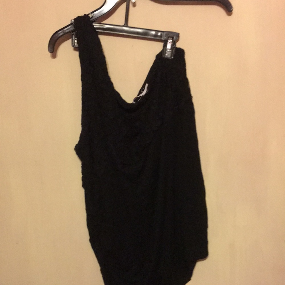 Black lace one shoulder top from Maurice’s - Picture 2 of 5